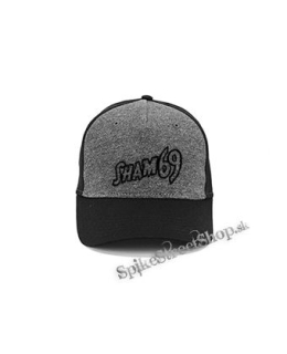 SHAM 69 - Logo - šedočierna bavlnená šiltovka