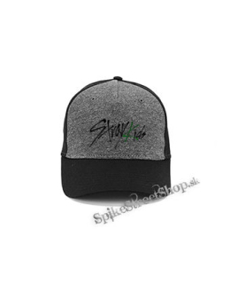 STRAY KIDS - Oddinary Green Logo - šedočierna bavlnená šiltovka