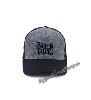 STREET PUNK - Logo - šedočierna bavlnená šiltovka
