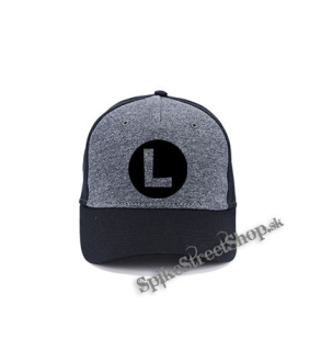 SUPER MARIO - Luigi Logo - šedočierna bavlnená šiltovka