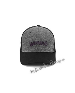 WINDHAND - Logo Purple - šedočierna bavlnená šiltovka
