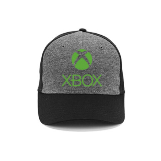 X-BOX - Logo Green - šedočierna bavlnená šiltovka