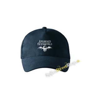 AVENGED SEVENFOLD - Logo A7X Skull - tmavomodrá šiltovka