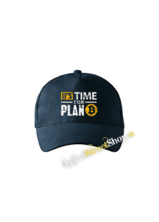 BITCOIN - Its Time For Plan B - tmavomodrá šiltovka