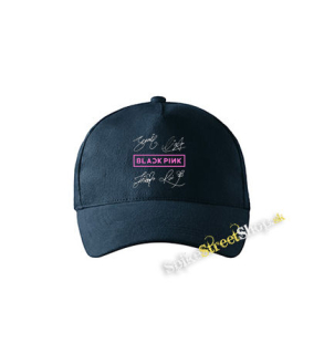 BLACKPINK - Logo & Signature - tmavomodrá šiltovka