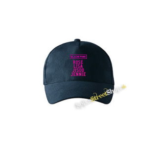 BLACKPINK - Logo And Names - tmavomodrá šiltovka