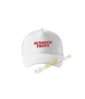 AGNOSTIC FRONT - Logo Red - biela šiltovka