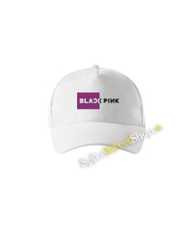 BLACKPINK - Pink Square Crest B&W - biela šiltovka