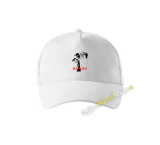 EMINEM - Logo & Portrait na ČIERNE - biela šiltovka