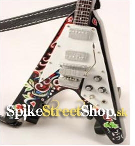 Gitara JIMI HENDRIX - GIBSON PSYCHEDELIC FLY V - Mini Guitar USA