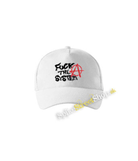 FUCK THE SYSTEM - biela šiltovka