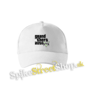 GTA - GRAND THEFT AUTO - V - - biela šiltovka