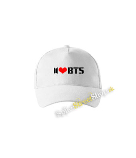 I LOVE BTS - Logo - biela šiltovka