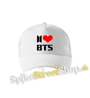 I LOVE BTS - biela šiltovka