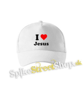 I LOVE JESUS - biela šiltovka