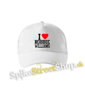 I LOVE ROBBIE WILLIAMS - biela šiltovka