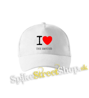 I LOVE THE WANTED - biela šiltovka