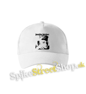 JUSTIN BIEBER - Logo & Portrait Motive 1 - biela šiltovka