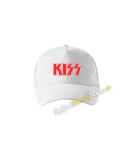 KISS - Red Logo - biela šiltovka