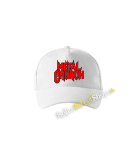 METAL CHURCH - Logo Red White - biela šiltovka