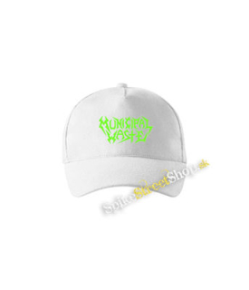 MUNICIPAL WASTE - Logo Green - biela šiltovka