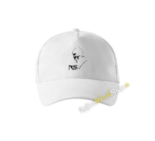NAS - Logo & Portrait - biela šiltovka