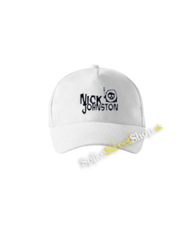 NICK JOHNSTON - Logo - biela šiltovka