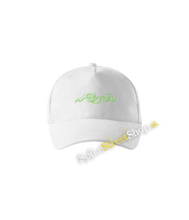POISON - Logo Green - biela šiltovka