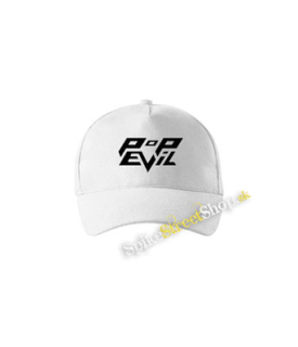 POP EVIL - Logo - biela šiltovka