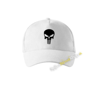 PUNISHER - Skull - biela šiltovka