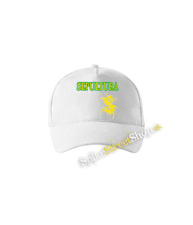 SEPULTURA - Brasil Flag Logo - biela šiltovka