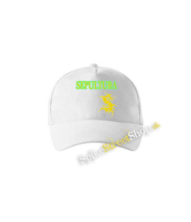SEPULTURA - Brasil Yellow Logo - biela šiltovka