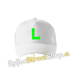 SUPER MARIO - Green Luigi Logo - biela šiltovka