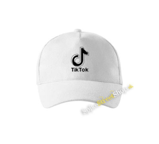 TIK TOK - Double Logo - biela šiltovka