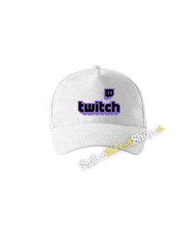 TWITCH - Purple Logo Sign - biela šiltovka