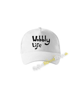 WOBBLY LIFE - Logo White - biela šiltovka