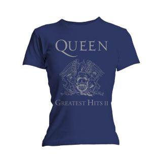 QUEEN - Greatest Hits II - modré dámske tričko