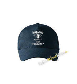 CORROSION OF CONFORMITY - Logo Skull - tmavomodrá šiltovka