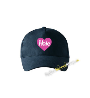 HOLE - Pink Logo Heart - tmavomodrá šiltovka