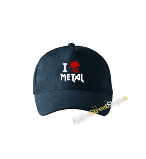 I LOVE METAL - tmavomodrá šiltovka