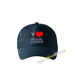 I LOVE MICHAEL JACKSON - tmavomodrá šiltovka