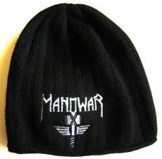MANOWAR - čierna zimná čiapka 
