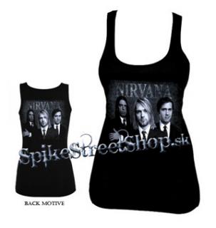 NIRVANA - White / Black Motive - Ladies Vest Top