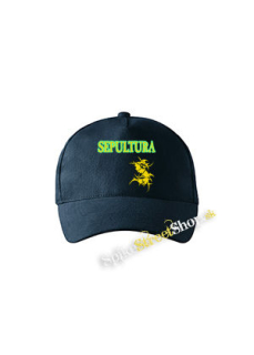 SEPULTURA - Brasil Flag Logo - tmavomodrá šiltovka