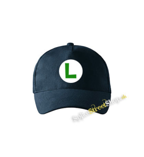 SUPER MARIO - Green Luigi Logo - tmavomodrá šiltovka