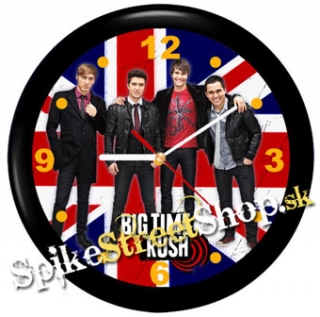 BIG TIME RUSH - UK Flag - nástenné hodiny