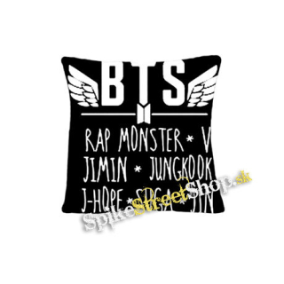 BTS - BANGTAN BOYS - Logo And Names - vankúš