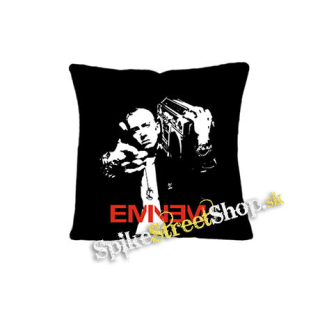 EMINEM - Logo & Portrait na ČIERNE - vankúš