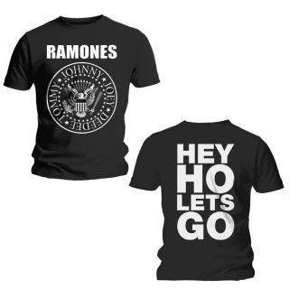 RAMONES - Hey Ho (Front & Back) - čierne pánske tričko