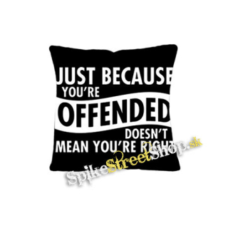 JUST BECAUSE YOU´RE OFFENDED - vankúš